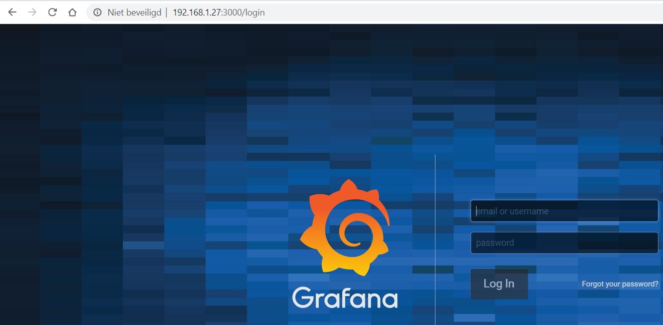 Grafana inloggen